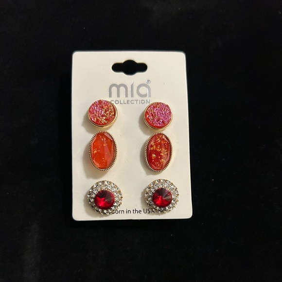Jewelry - NWT Mai Collection 3 pairs studded earrings